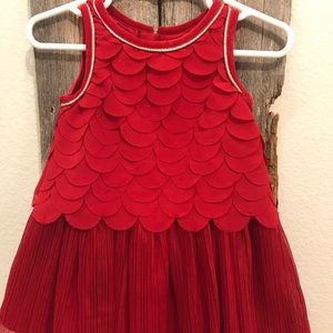 Cat & Jack red & gold dress 18 months